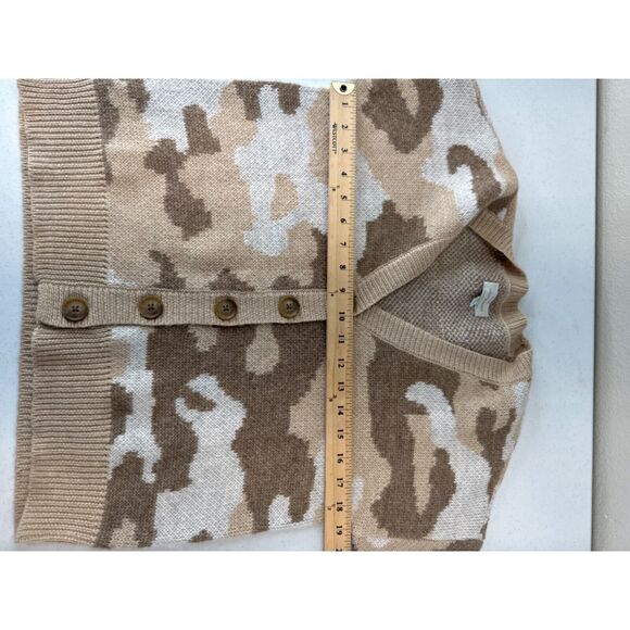 Lucky Brand Camo Cardigan Sweater Beige White Womens S Gorpcore‎ - Picture 4 of 9